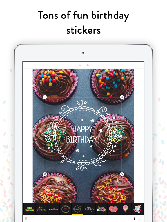 Screenshot #4 pour Birthday Stickers - Frames, Balloons and Party Decor Photo Overlays