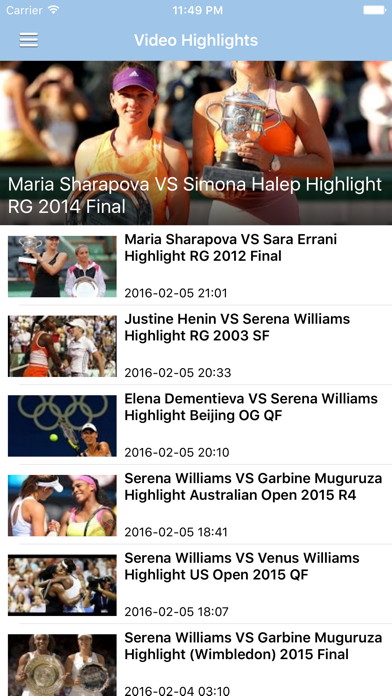 Screenshot #3 pour Tennis News & Results Free Edition