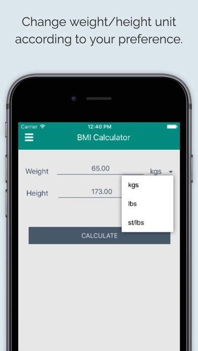 Screenshot #3 pour BMI Calculator App