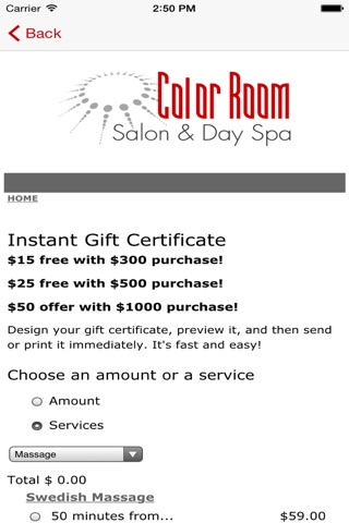 Color Room Salon & Day Spa screenshot 3