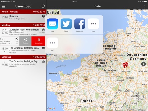 travelload HD Dein Reiseplan screenshot 2