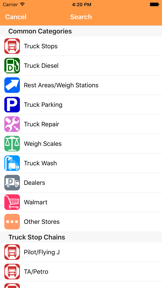 iExit Trucks: The Trucker's Highway Exit Guide screenshot