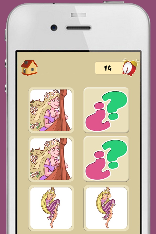 Memory game for girls: princess Rapunzel: learning game for girls screenshot 2