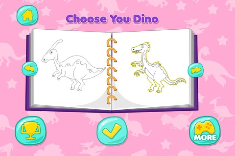 Cute Dino Coloring - Drawing Painting Graffiti Dino Picture Book screenshot 2