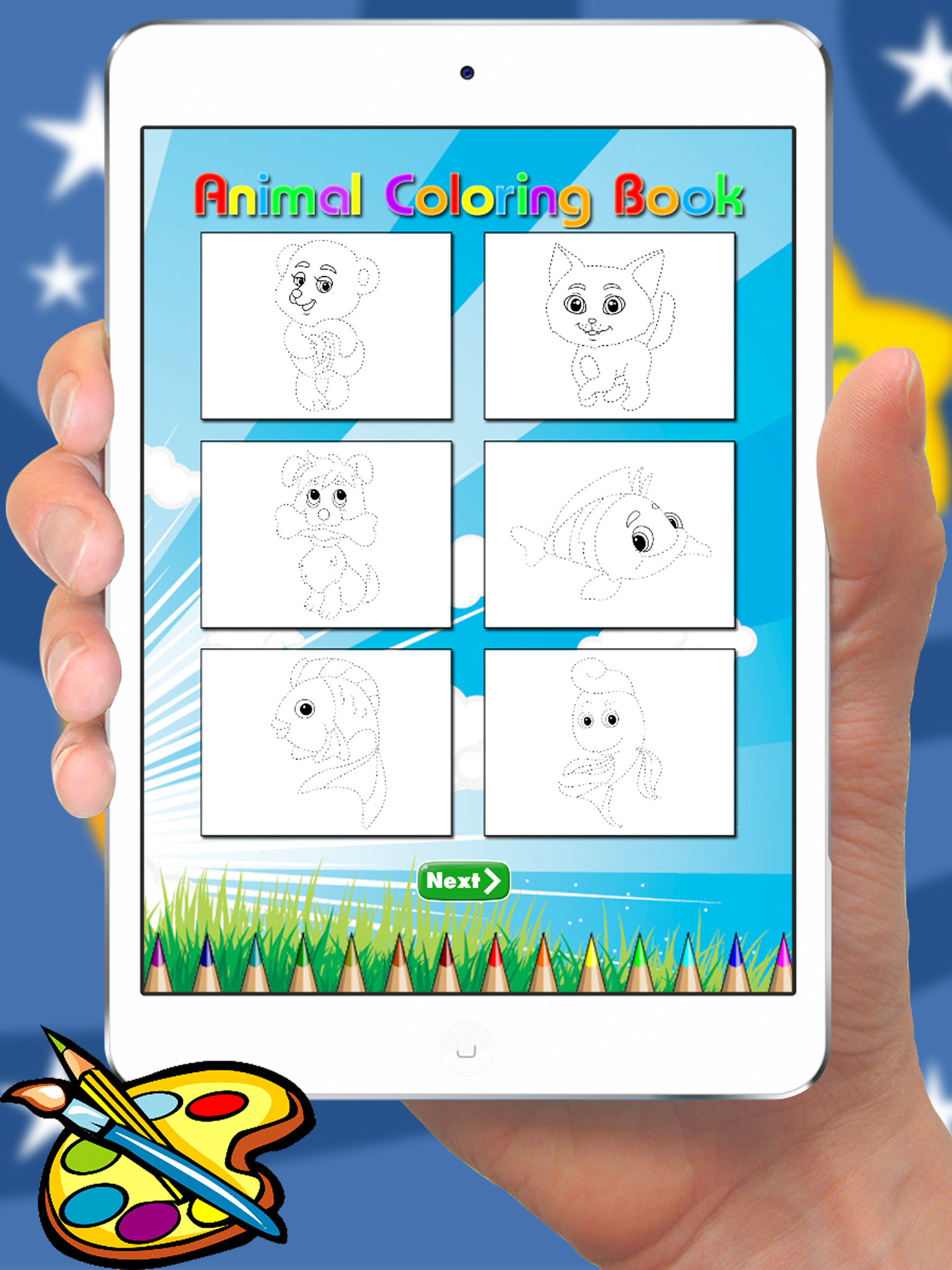 Animals Coloring Book - Cute Drawing Painting Kids Games screenshot 7