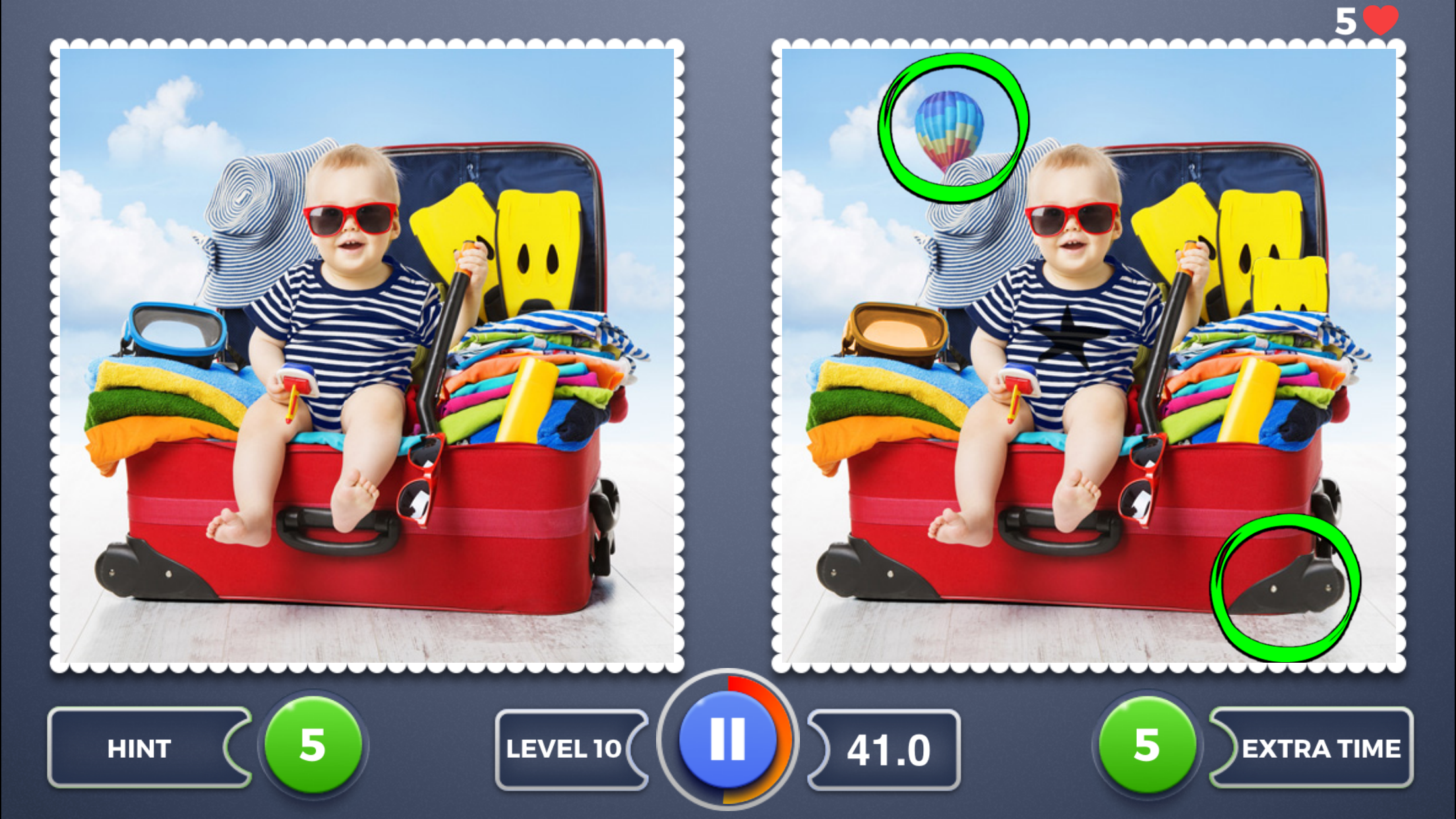 Where’s the difference? - Find and mark five photo retouches