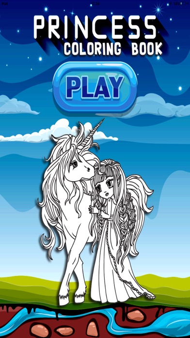 Screenshot #1 pour Princess Coloring Book Free For Toddler And Kids!