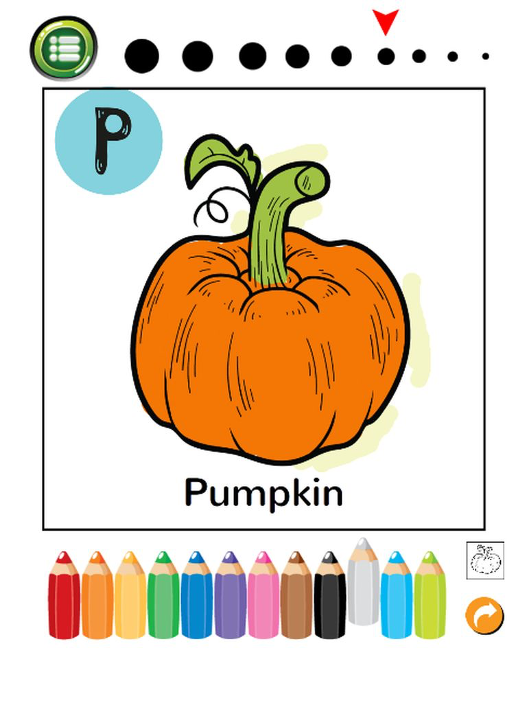 ABC Fruits And Vegetables Coloring Book: Learning English Vocabulary Free For Toddlers And Kids! screenshot 10