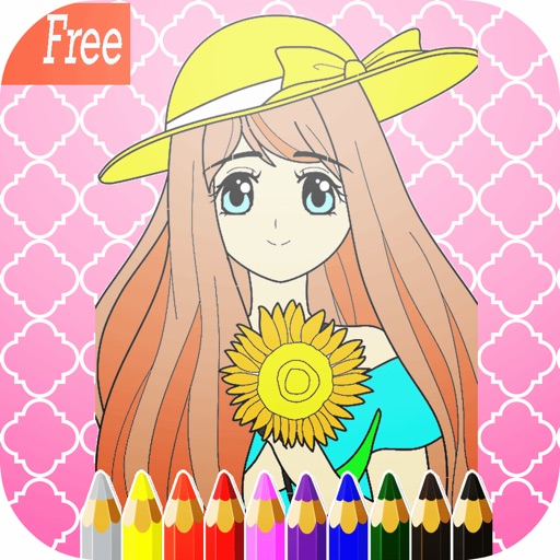 Games Princess coloring pages :  Art Pad Easy painting for little kids icon