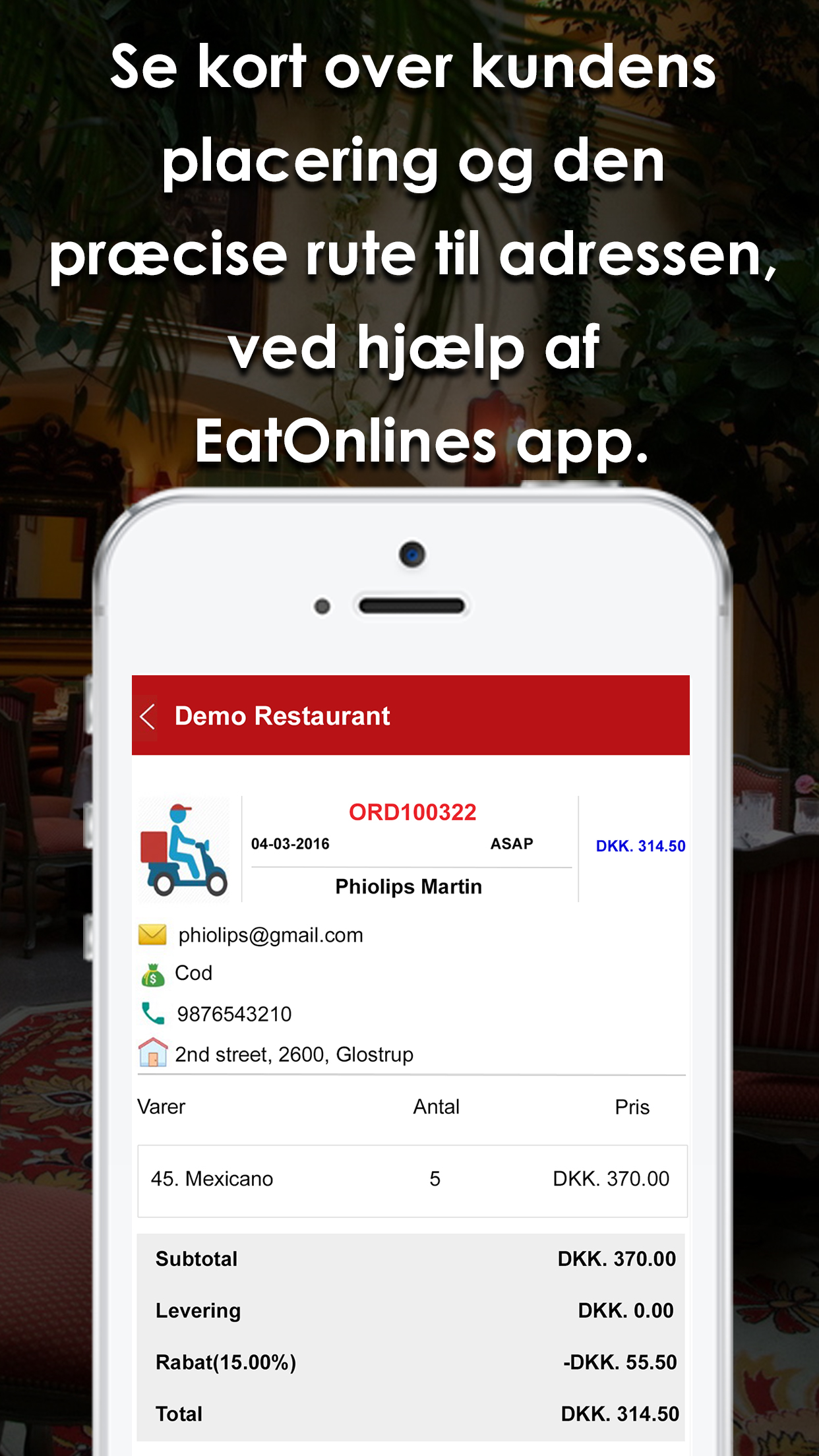 Eatonline Restaurant App