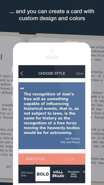 Quotle, Save and Share inspiring text with OCR