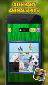 Animals Sliding Puzzle Game – Move and Match Pieces to Put Together Cute Pets Photos screenshot #2 for iPhone