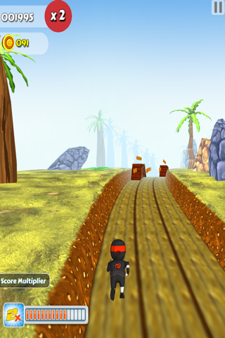 Clumsy Kid Ninja Runner : Sky Surfer Real Challenge Game screenshot 2