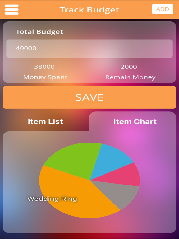 Wedding Planner Countdown - Best Marry Me Organizer with Engagement Checklist and Budget Planning iPad screenshot 2 - Lifestyle app