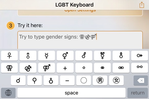 Gender & Sexual Signs Keyboard screenshot 3