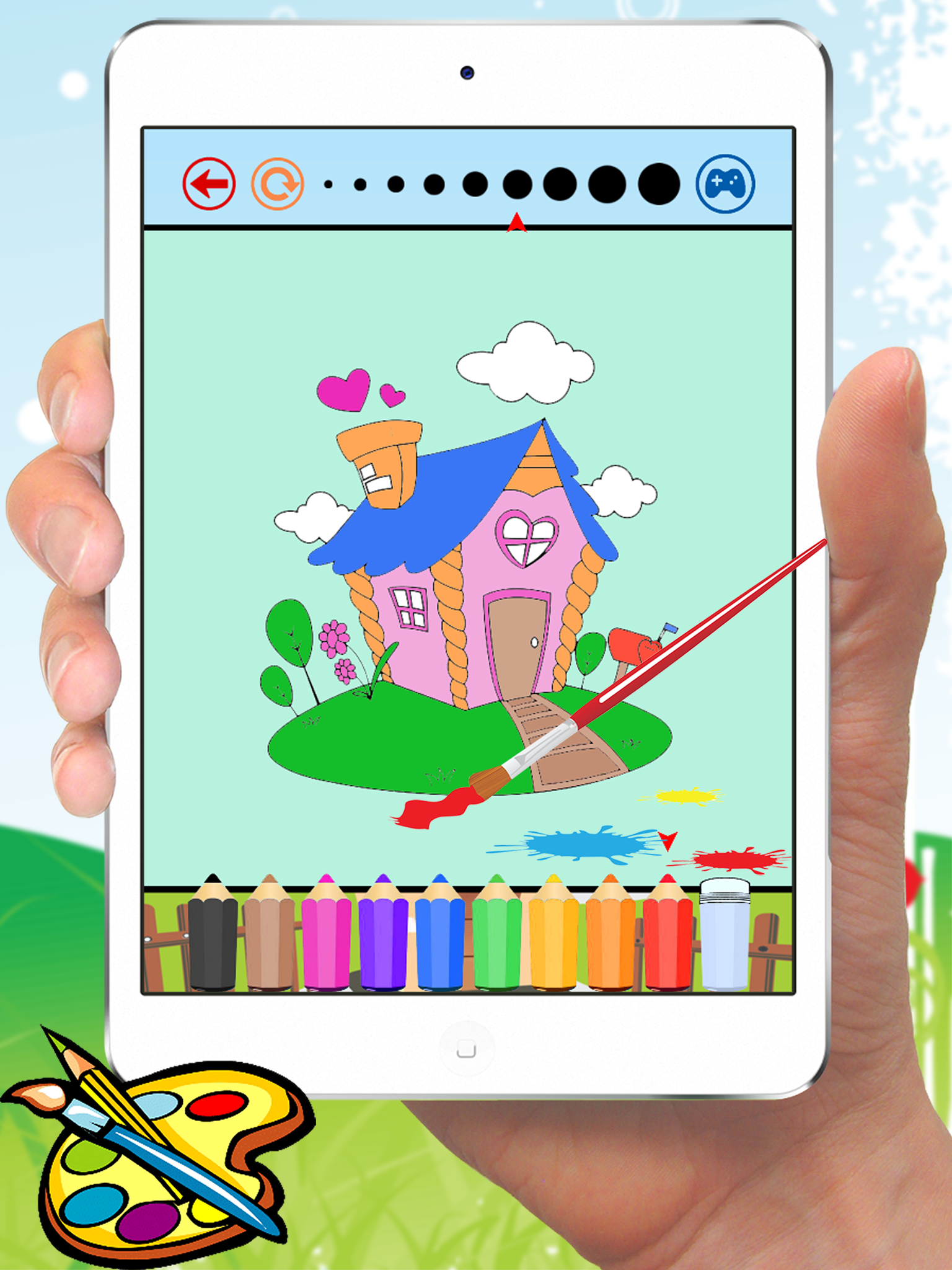 Dream House Coloring Book - Home Drawing for Kid free Games screenshot 9