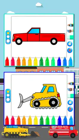 Game screenshot Trucks Connect the Dots and Coloring Book for Kids Lite apk