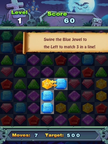 Screenshot #6 pour Match Jewel Pop Star - Puzzle Match-3 Jewel Star Zombie Edition