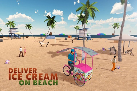 Ice Cream Beach Man 3D – Frozen Dessert Delivery Simulation screenshot 2