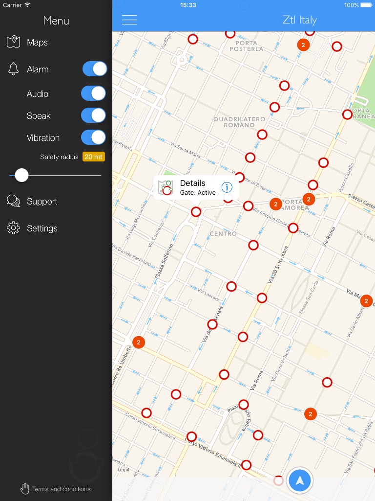 ZTL Italy - Limited Traffic Zone ipad screenshot 2