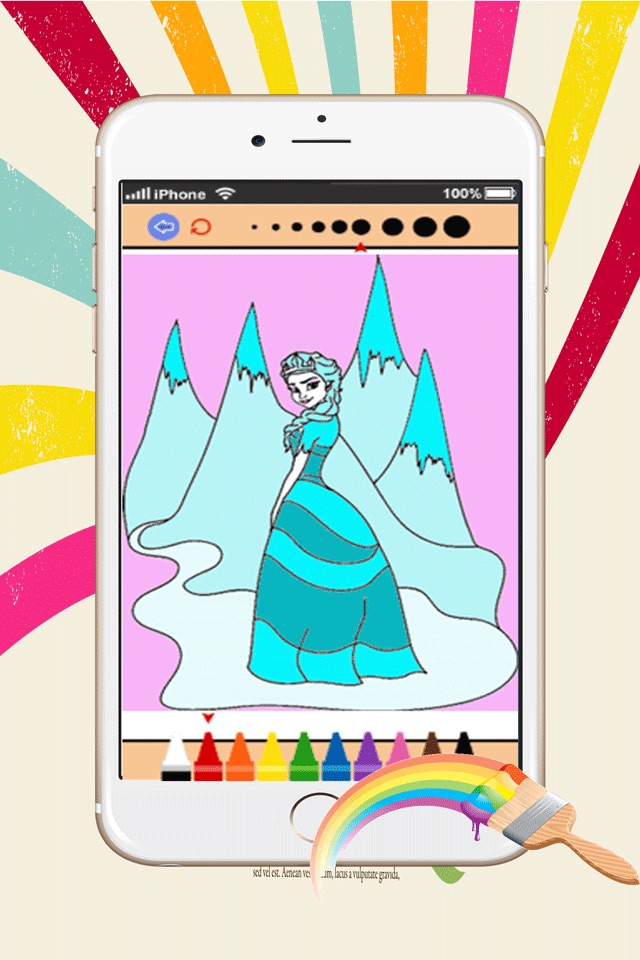 game snow princess coloring book screenshot 2