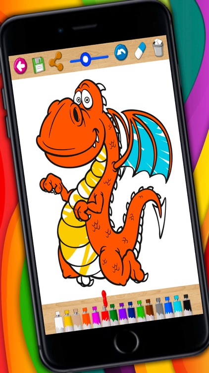 Dragons coloring book & paint fantastic animals