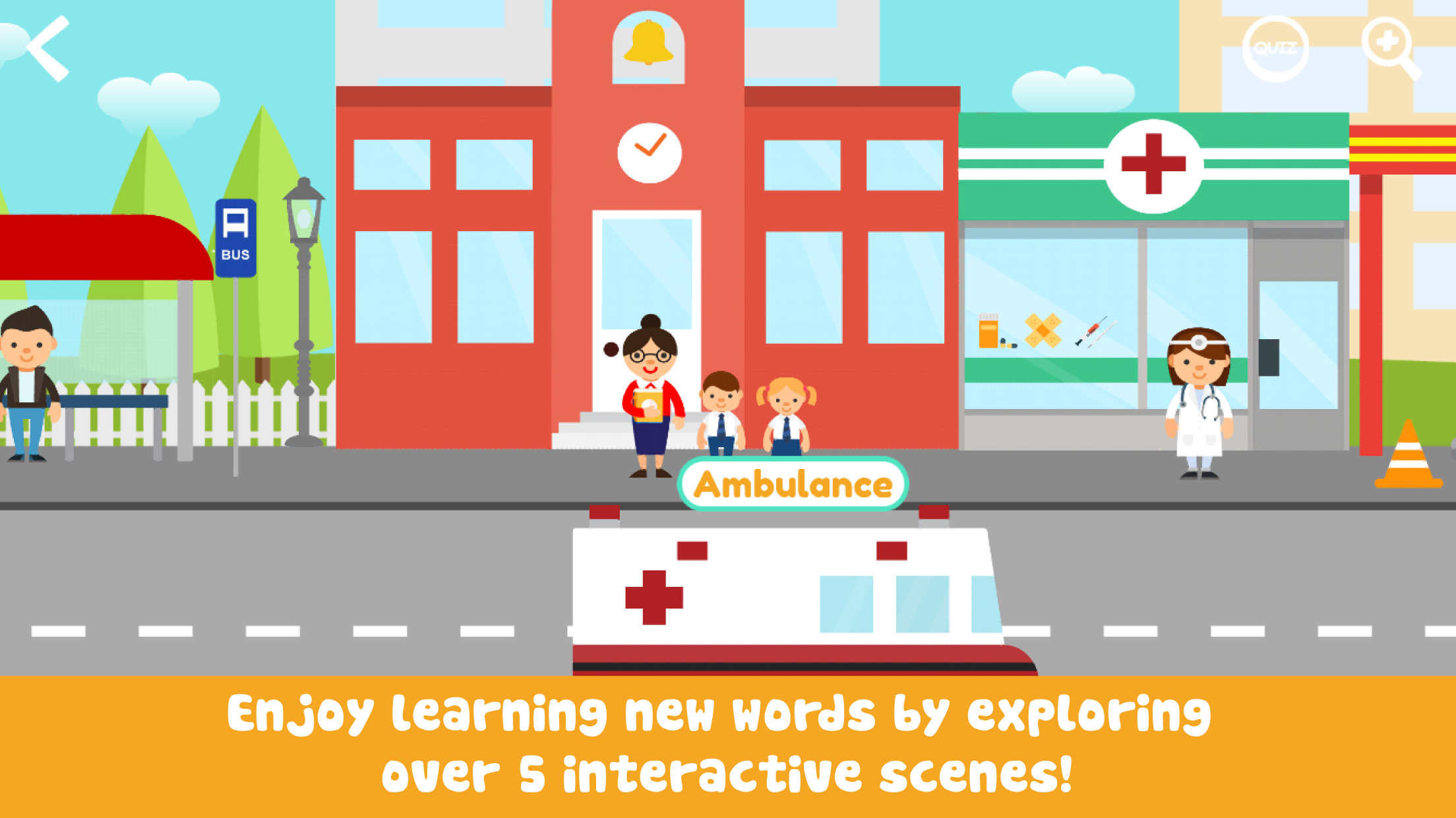 Kidi Learn Words - Learn English for Kids Easily by Discovering New Words in Interactive Scenes