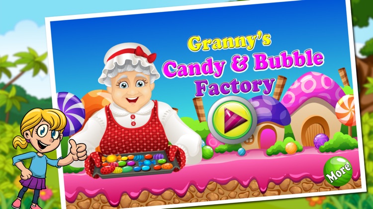 Granny's Candy & Bubble Gum Factory Simulator - Learn how to make sweet candies & sticky gum in sweets factory