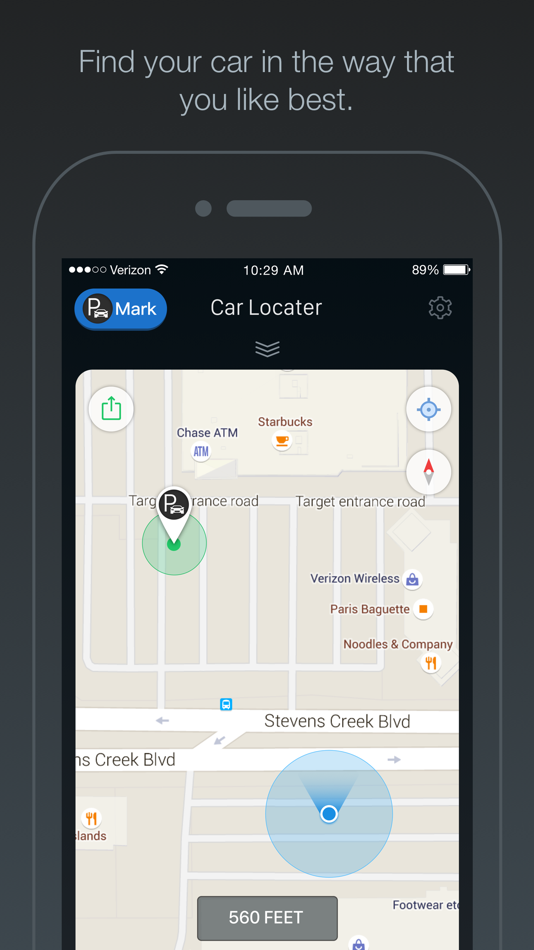 Car Locator - GPS Auto Locator, Vehicle Parking Location Finder, Reminder - 1.1 - (iOS)