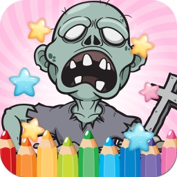 Coloriages De Coloriages Livre Mignon Zombie - modèle éducatif d'apprentissage jeux pour tout-petits & kids