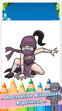 Game screenshot Coloring Book Cute Ninja Colorings Pages - pattern educational learning games for toddler & kids hack