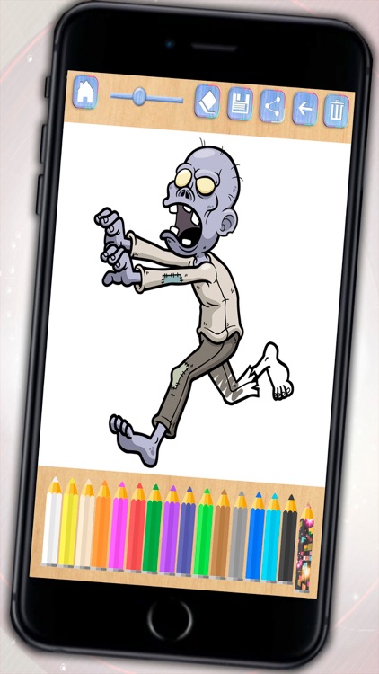 Paint and color zombies - Zombs coloring book for boys and girls screenshot-3