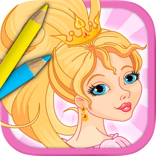 Princesses Coloring Book - color and paint the princess icon