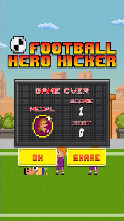 Football Hero Kicker - 8Bit Retro Style Soccer Game screenshot-4