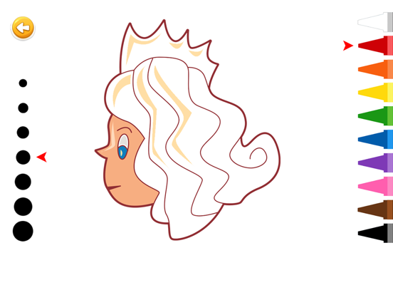 The Little Princess Coloring Pages For Girls iPad screenshot