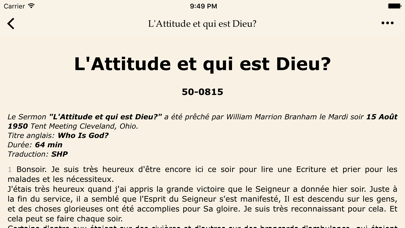 Screenshot #3 pour Le Message - Sermons de William Branham