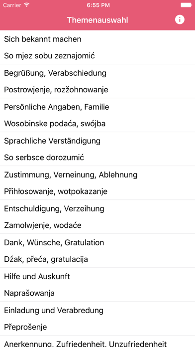 Sorbisch leicht app screenshot