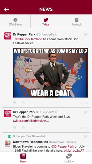 Dr Pepper Park Roanoke Events(圖2)-速報App