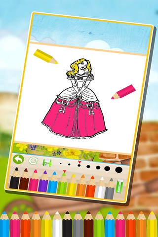 Princess Coloring Book - Printable Coloring Pages with Finger Painting screenshot 4