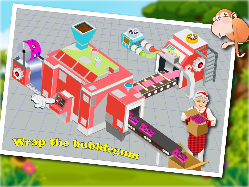 Granny's Candy & Bubble Gum Factory Simulator - Learn how to make sweet candies & sticky gum in sweets factory