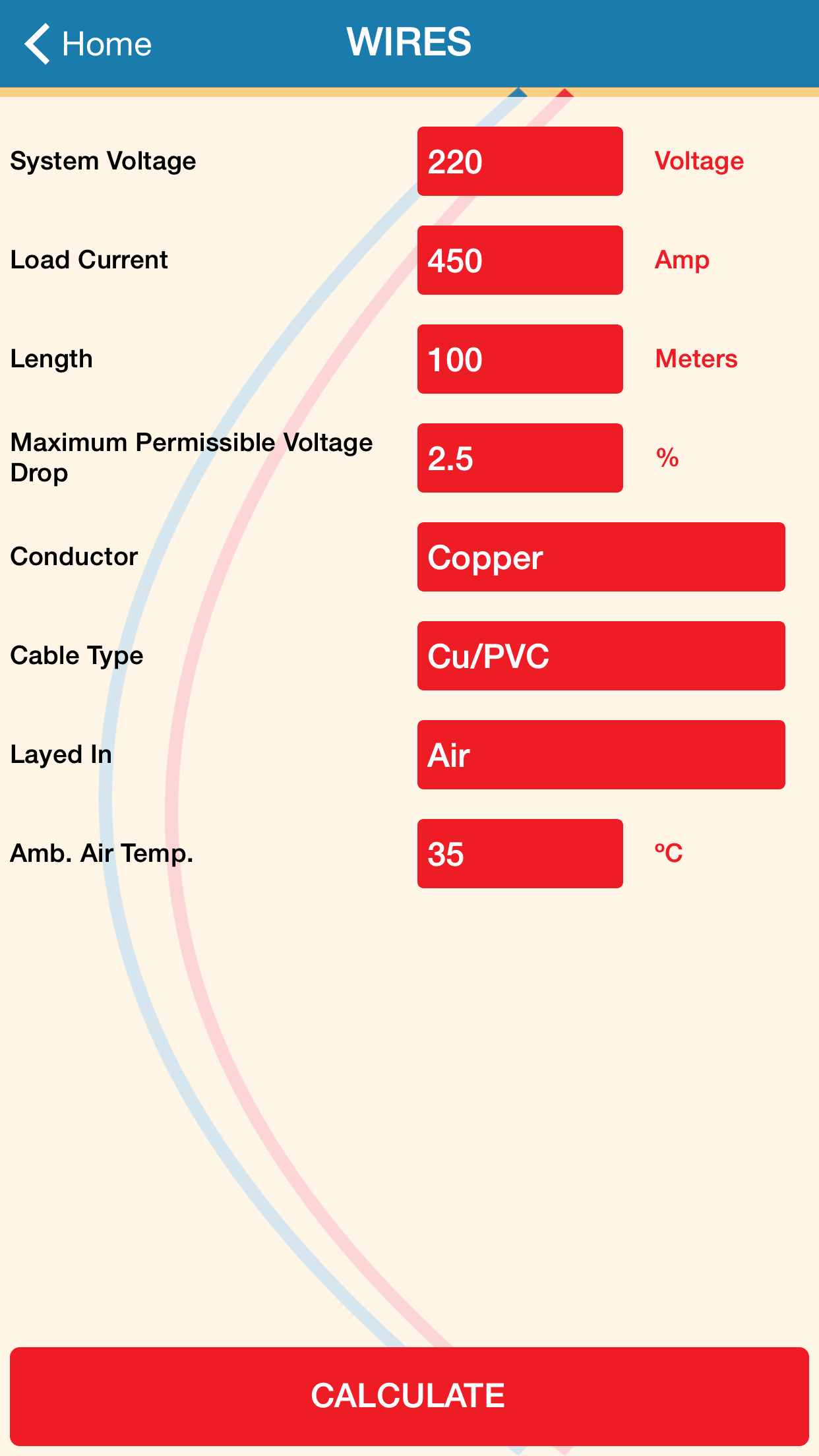 Cable Size Calculator