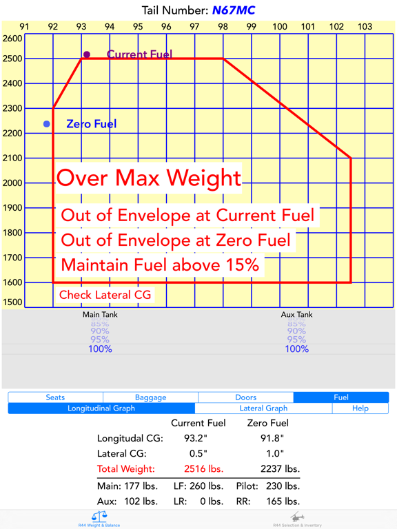 Screenshot #5 pour R44 Weight & Balance
