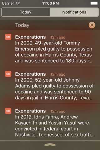 Exonerations screenshot 2