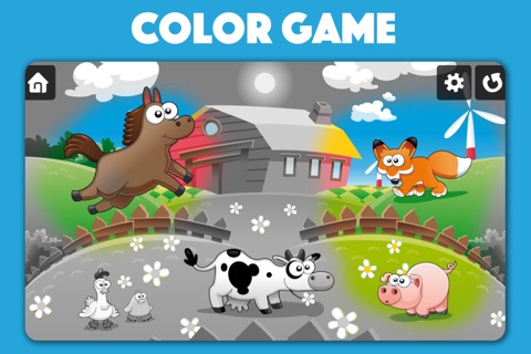 Farm Animals Color & Scratch Game for Kids and Toddlers screenshot 2
