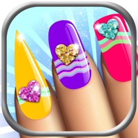 Manucure Dans Salon Élégant – Acrylique Vernis À Ongle Avec Lueur Fantaisie Et Conception De Néon pour PC
