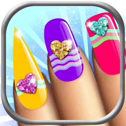 Manicure in Stylish Salon – Acrylic Nail Polish with Fancy Glow and Neon Design for Glamorous Girls Cheats