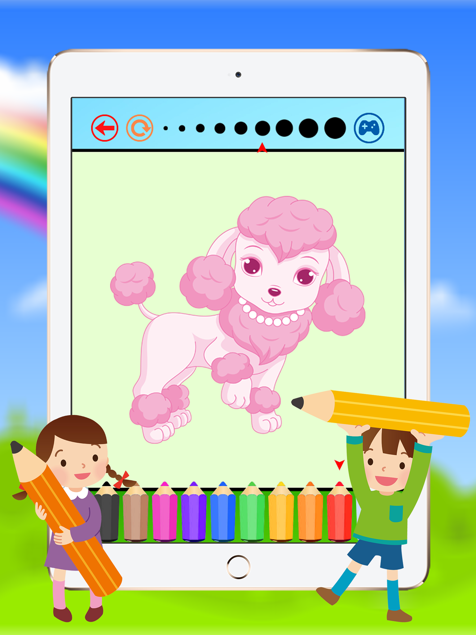Dog & Cat Coloring Book - Animal Drawing for Kids Free Game screenshot 9