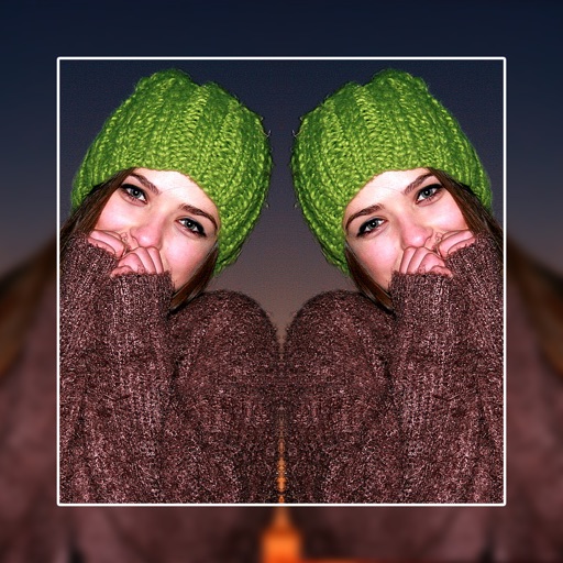 Photo editor, blur background effects, mirror photo app free - Mirror Blur Layout icon