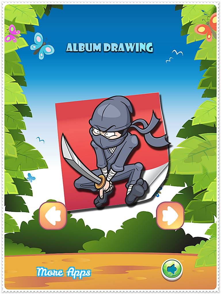 Coloring Book Cute Ninja Colorings Pages - pattern educational learning games for toddler & kids screenshot 7