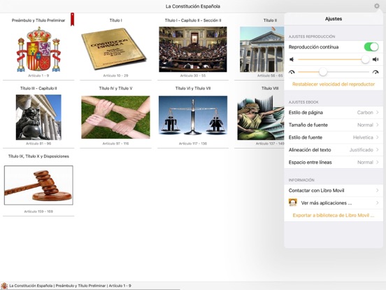 Screenshot #4 pour La Constitución Española en AudioEbook